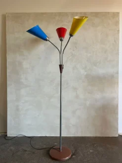 Outlet Pamono Goosenecks Floor Lamp by Lidokov Boskovice, 1950s
