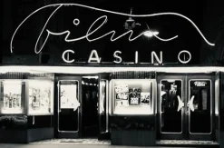 New Pamono Grand Mid-Century Flush Mount Uplight Ceiling Lamp from Filmcasino Vienna, 1950s