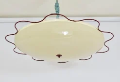 New Pamono Grand Mid-Century Flush Mount Uplight Ceiling Lamp from Filmcasino Vienna, 1950s