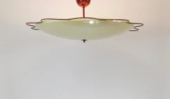 New Pamono Grand Mid-Century Flush Mount Uplight Ceiling Lamp from Filmcasino Vienna, 1950s