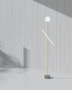 Sale Pamono Green Tube and Globe Floor Lamp by Atelier Areti