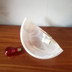 Best Pamono Half Bell Wall Light in Milky Glass