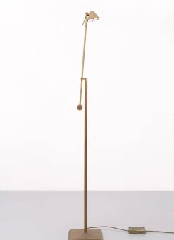 New Pamono Halogen Bronze Floor Lamp by Egon Hillebrand, Germany, 1980s