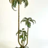 New Pamono Handmade Metal Palm Tree Floor Lamp, France, 1920s