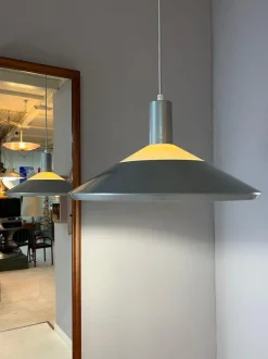 Best Pamono Hanging Lamp Model 118564 in Gray White by Louis Poulsen