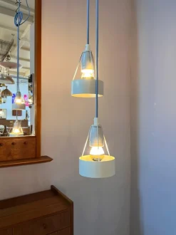 Best Pamono Hanging Lamps Type 16800 in White from Louis Poulsen, Set of 2