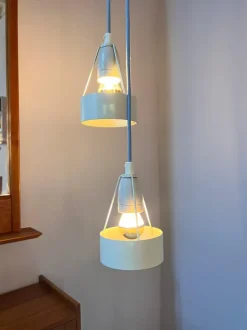 Best Pamono Hanging Lamps Type 16800 in White from Louis Poulsen, Set of 2