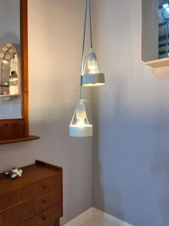 Best Pamono Hanging Lamps Type 16800 in White from Louis Poulsen, Set of 2