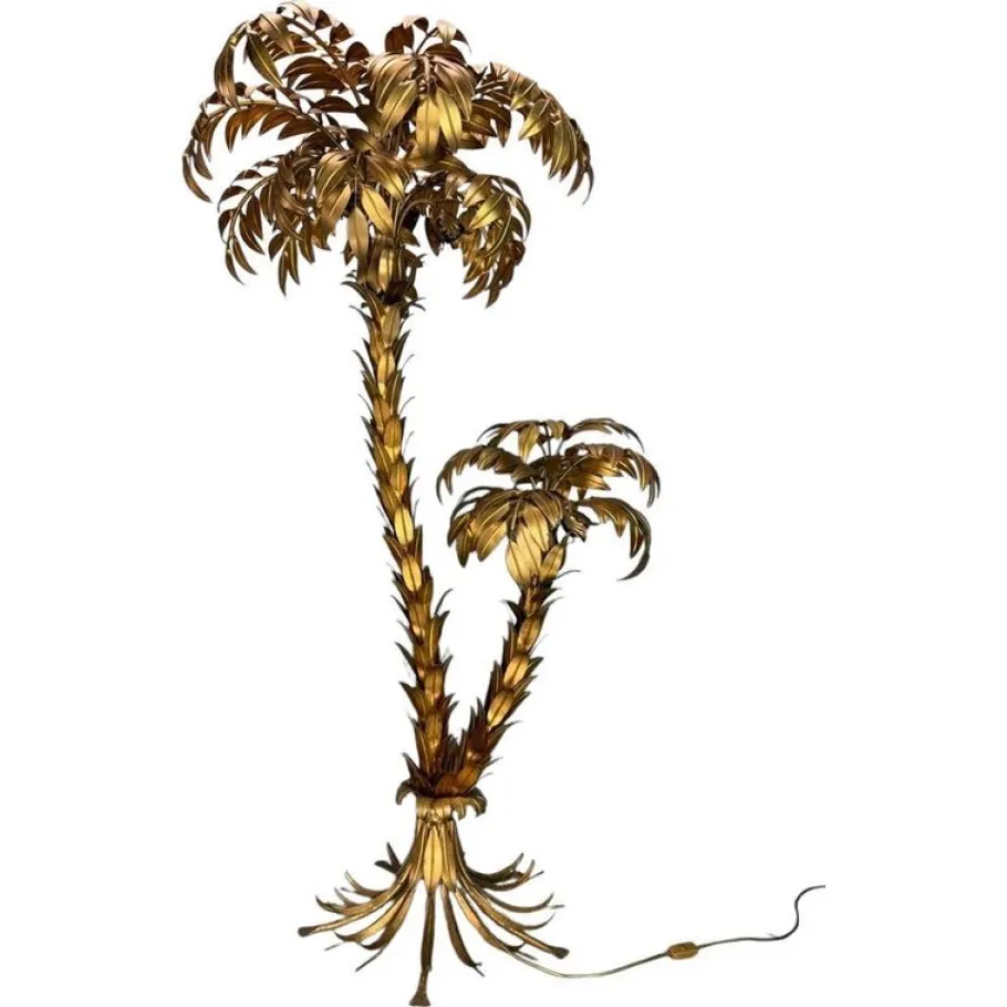 Outlet Pamono Hans Kögl Two Trunk Palm Tree Floor Lamp 1970s Germany