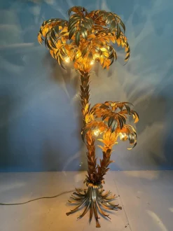 Outlet Pamono Hans Kögl Two Trunk Palm Tree Floor Lamp 1970s Germany
