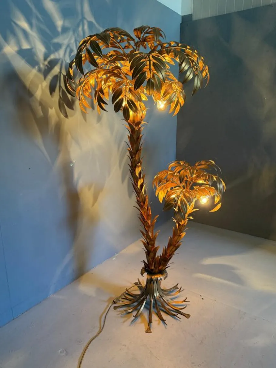 Outlet Pamono Hans Kögl Two Trunk Palm Tree Floor Lamp 1970s Germany