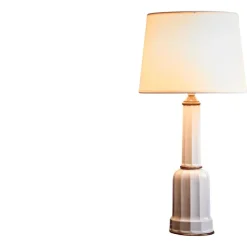 Clearance Pamono Heiberg Table Lamp in Porcelain and Brass from Søholm, 1950s