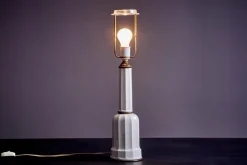 Clearance Pamono Heiberg Table Lamp in Porcelain and Brass from Søholm, 1950s