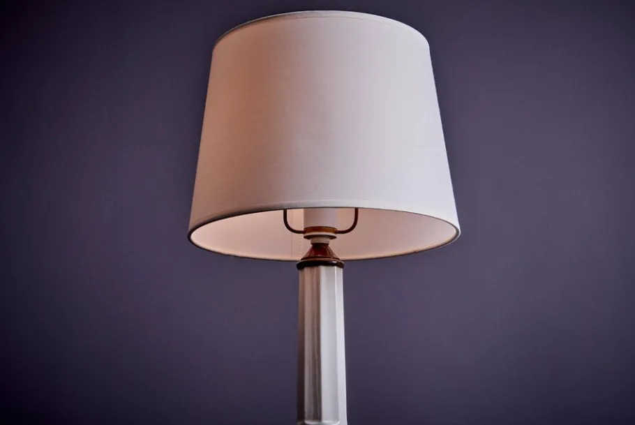 Clearance Pamono Heiberg Table Lamp in Porcelain and Brass from Søholm, 1950s