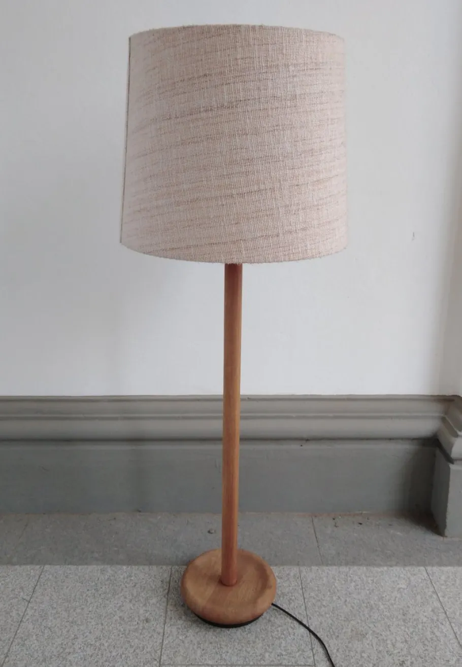 Outlet Pamono Height-Adjustable Floor Lamp in Teak from Domus, Denmark, 1970s