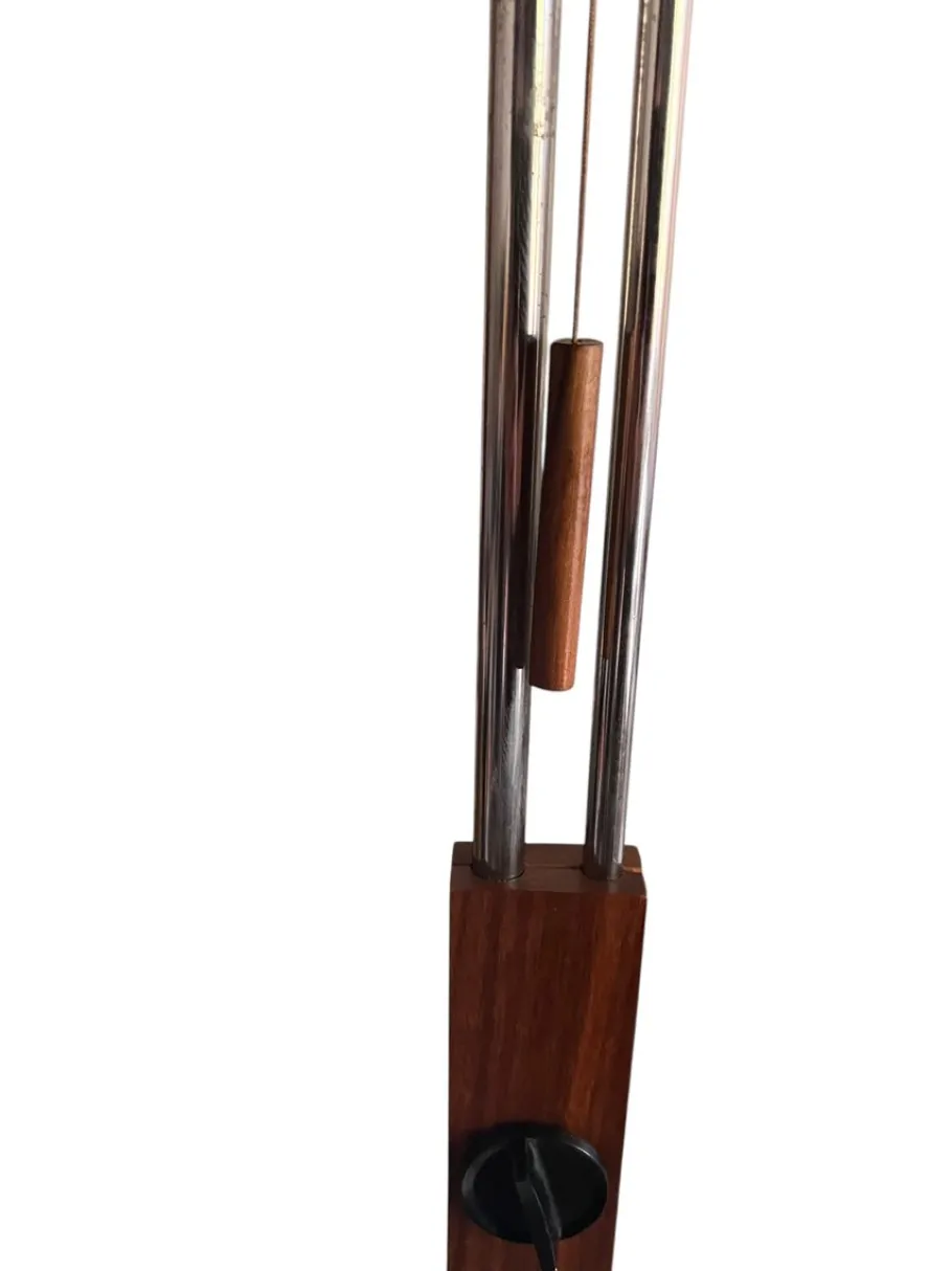 Sale Pamono Height-Adjustable Floor Lamp in Teak and Chrome-Plated Metal from Temde Leuchten, 1950s