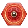 Best Pamono Hexagonal Wall Lamp in Red Orange Ceramic from Hustadt Germany, 1970s