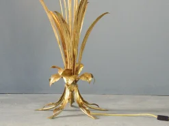 Clearance Pamono Hollywood Regency Gold Leaf Floor Lamp by Hans Kögl, 1960s