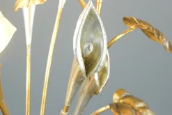 Clearance Pamono Hollywood Regency Gold Leaf Floor Lamp by Hans Kögl, 1960s