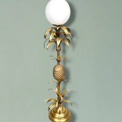 Outlet Pamono Hollywood Regency Gold-Plated Pineapple Floor Lamp attributed to Hans Kögl, 1970s