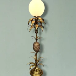 Outlet Pamono Hollywood Regency Gold-Plated Pineapple Floor Lamp attributed to Hans Kögl, 1970s