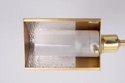 New Pamono Holtkoetter Brass Swing Arm Floor Lamp, Germany, 1980s