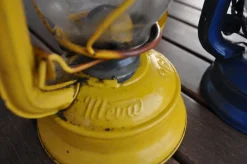 Sale Pamono Hungarian Yellow and Blue Oil Lamps, 1960s, Set of 2