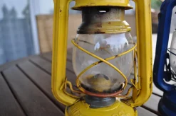 Sale Pamono Hungarian Yellow and Blue Oil Lamps, 1960s, Set of 2