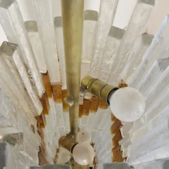 Pamono Ice & Orange Murano Glass Floor Lamp by Albano Poli for the Poliarte