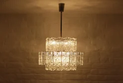 Best Pamono Ice Glass Chandelier by J. T. Kalmar