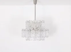 Best Pamono Ice Glass Chandelier by J. T. Kalmar