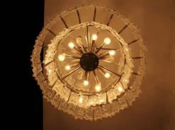 Best Pamono Ice Glass Chandelier by J. T. Kalmar
