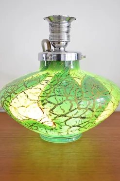 Best Pamono Ikora Glass Table Lamp by Karl Wiedmann for WMF, 1930s