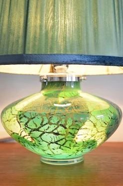 Best Pamono Ikora Glass Table Lamp by Karl Wiedmann for WMF, 1930s