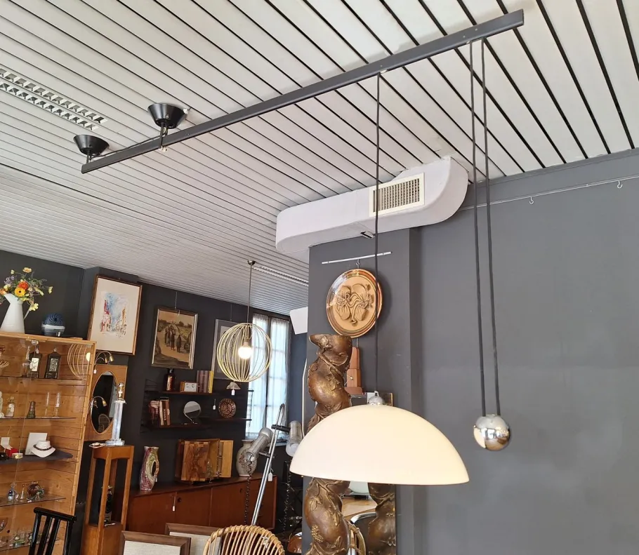 Best Pamono Impiccato Counterweight Ceiling Lamp by Vico Magistretti for Artemide, 1972, 1970s