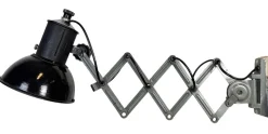 Best Pamono Industrial Black Enamel Scissor Wall Lamp, 1950s