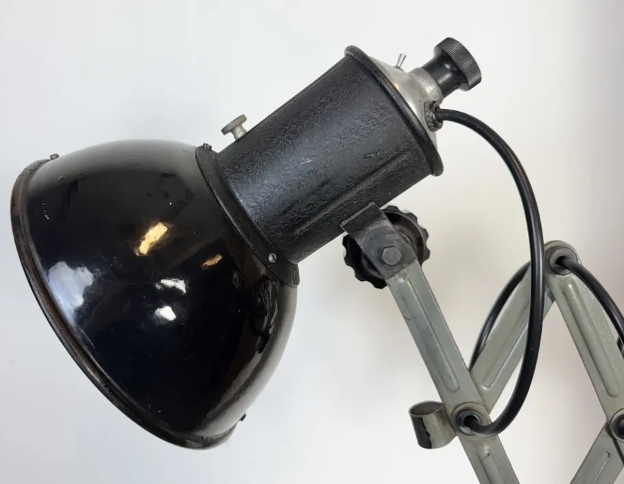 Best Pamono Industrial Black Enamel Scissor Wall Lamp, 1950s