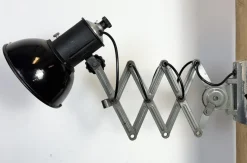 Best Pamono Industrial Black Enamel Scissor Wall Lamp, 1950s