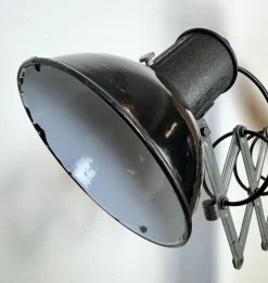 Best Pamono Industrial Black Enamel Scissor Wall Lamp, 1950s