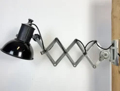 Best Pamono Industrial Black Enamel Scissor Wall Lamp, 1950s