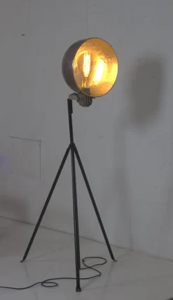Clearance Pamono Industrial Floor Lamp with Adjustable Shade, 1950s