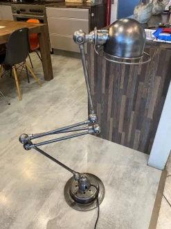 Sale Pamono Industrial Graphite 5-Arm Floor Lamp by Jean-Louis Domecq for Jieldé, 1950s