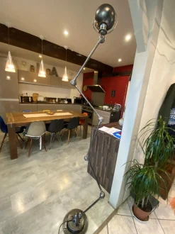 Sale Pamono Industrial Graphite 5-Arm Floor Lamp by Jean-Louis Domecq for Jieldé, 1950s