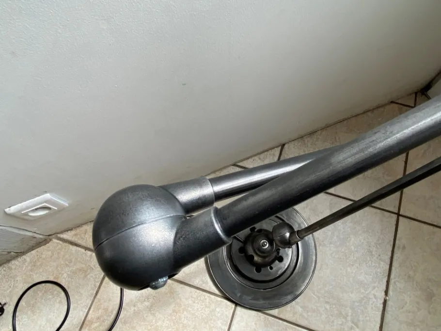 Best Pamono Industrial Graphite Floor Lamp by Jean-Louis Domecq for Jieldé, 1950s