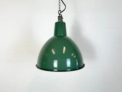Best Pamono Industrial Green Enamel Factory Pendant Lamp, 1960s