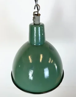Best Pamono Industrial Green Enamel Factory Pendant Lamp, 1960s