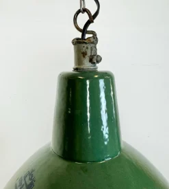 Best Pamono Industrial Green Enamel Factory Pendant Lamp, 1960s
