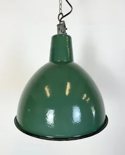 Best Pamono Industrial Green Enamel Factory Pendant Lamp, 1960s