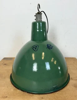 Best Pamono Industrial Green Enamel Factory Pendant Lamp, 1960s