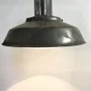 Best Pamono Industrial Metal & Opaline Glass Pendant Lamp, 1960s